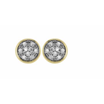 Boucles D'Oreilles Bic Rond Pavage Oz