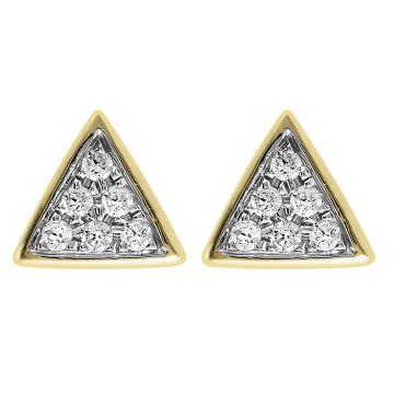 Boucles D'Oreilles Bic Triangle Pavage Oz