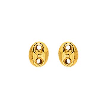 Boucles D'Oreilles Bouton Grain De Cafe 6Mm