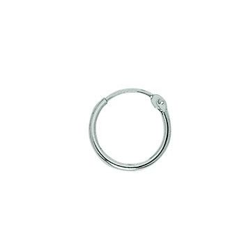 Créoles Or Gris Fil Rond 1mm Ext.10mm
