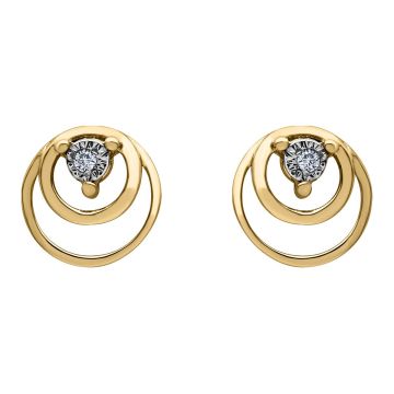 Boucles D'Oreilles Diamant Hp1 0.01Ct