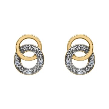 Boucles D'Oreilles Rhodiee Diamant Hp1 0.017Ct