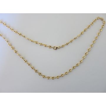 Collier Grain De Cafe Or Creux 4 Mm