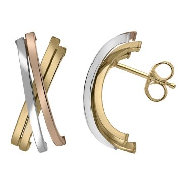 Boucles D'oreilles 4 Demi Fil Carre Largeur 10.7mm