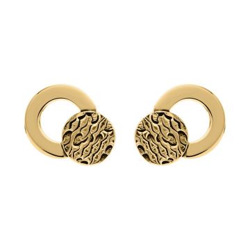 Boucles D'oreilles Boutons Cercles Satines