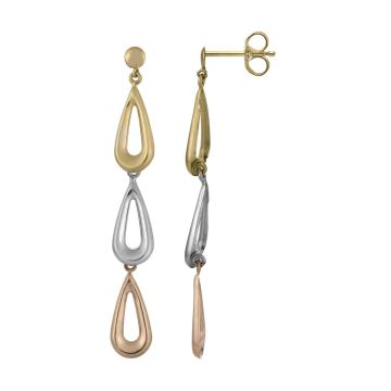 Boucles D'oreilles Tricolore Pendante