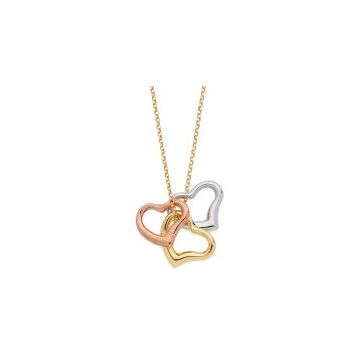Collier 3 Coeurs 3Ors Coulissants