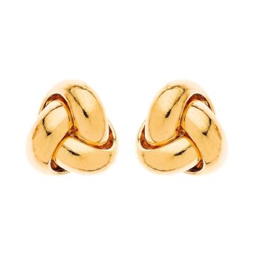 Boucles D'Oreilles Bouton Noeud Fil 1/2 Rond 9Mm