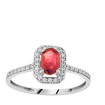 Bague Or Blanc Oxyde De Zirconium Ru