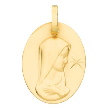 Médaille Ovale Vierge Diamantee 1 Etoile