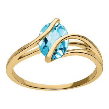 Bague Topaze Bleu