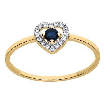 Bague or 375 millièmes oxyde de zirconium