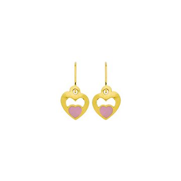 Boucles D'Oreilles Brisures Coeurs Roses