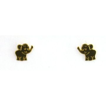 Boucles D'Oreilles Vis Elephant Tout Or