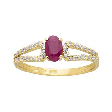 Bague Rubis Ovale 6X4 0.60Ct Oz