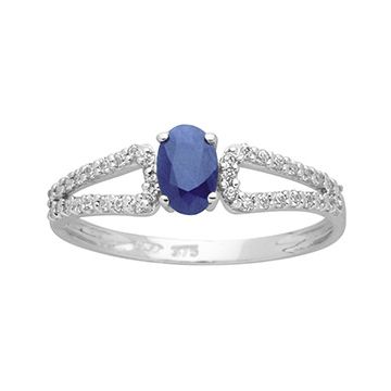 Bague Saphir Ovale 6X4 0.65Ct Oz Og