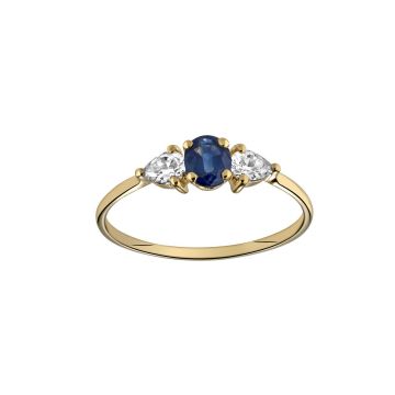 Bague Saphir 5x4 - Oxyde De Zirconium 4x3