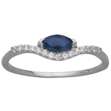 Bague Sa Navette 6X3 0.35Cts Oz Og