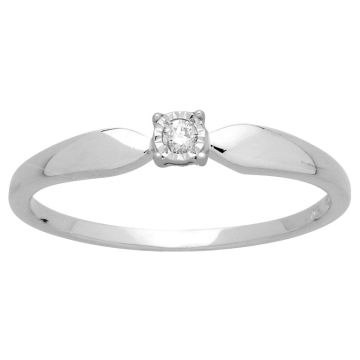Bague Pastille Dt 0.03Ct Og