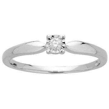 Bague Pastille Dt 0.05Ct Og
