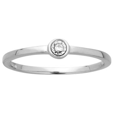 Bague Pastille Dt 0.02Ct Og