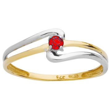 Bague Bicolore Rubis 2,7Mm
