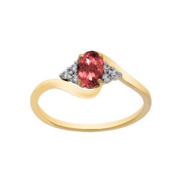 Bague Rubis Ovale 6X4Mm 0.60Ct Oz