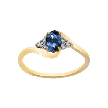 Bague Saphir Ovale 6X4Mm 0.60Ct Oz