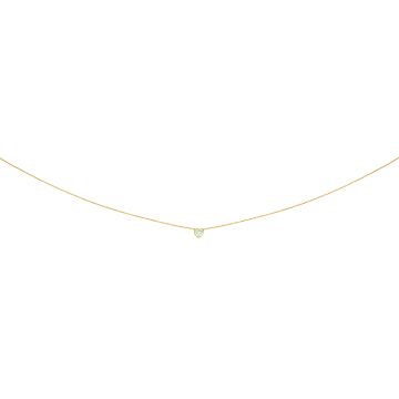 Collier or 750 millièmes oxyde de zirconium
