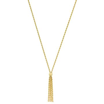 Collier Y Corde 2.1mm 4 Brins+Ble Satin