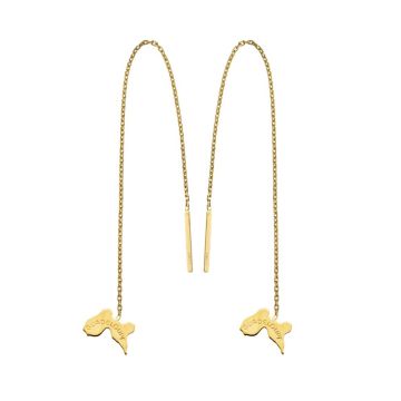 Boucles D'oreilles Guyanaise Carte Guadeloupe