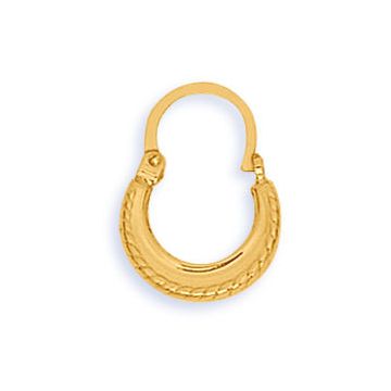 Créoles 12 Mm Fil En Chute Guilloche