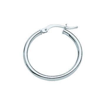 Créoles Or Gris Fil Rond 2Mm Int.20M