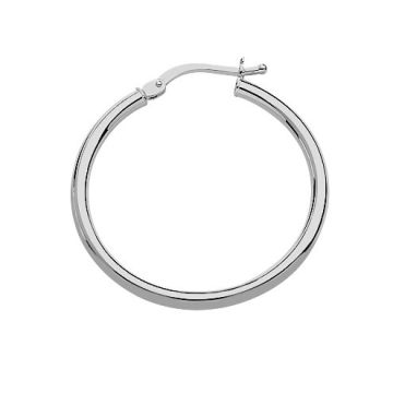 Créoles Or Gris Fil Rond 2Mm Int.25M