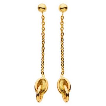 Boucles D'oreilles Tige/Pend Noeud Antillais 4 Mm