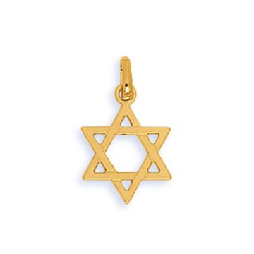 Pendentif Etoile De David Tout Or