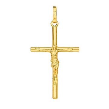 Pend Croix & Christ Fil Rond (Mm)