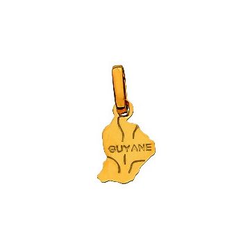 Pendentif Or Jaune Carte Guyane