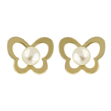 Boucles D'oreilles Papillon Perle Culture 2.5/3mm