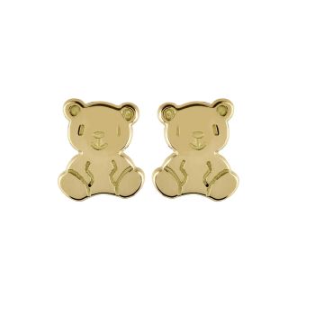Boucles D'oreilles Vis Ourson Tout Or