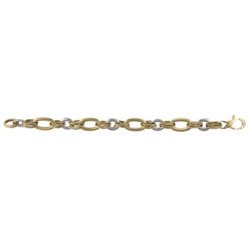 Bracelet Bicolore Alterne Diam11Mm