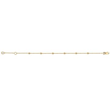 Sautoir Chaine Boules Diamantees Or Jaune