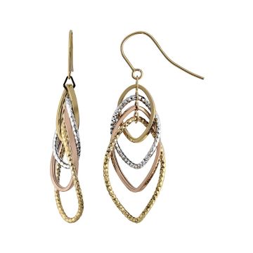 Boucles D'Oreilles Pendant Tricolore