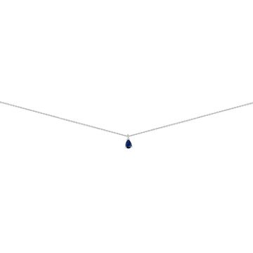 Collier Saphir Poire 6x4