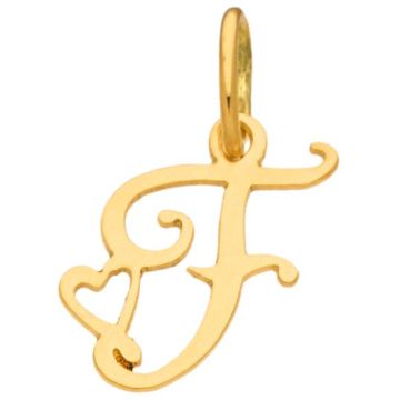 Pendentif Initiale F + Coeur