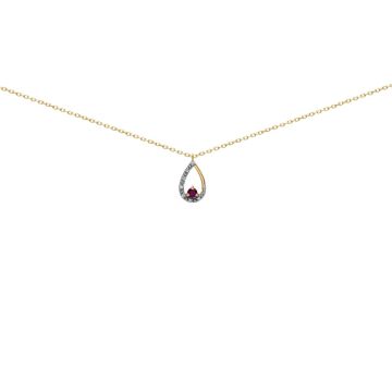 Collier Rhodiee Ru 2.4Mm+Dt Hp1 0.03Ct