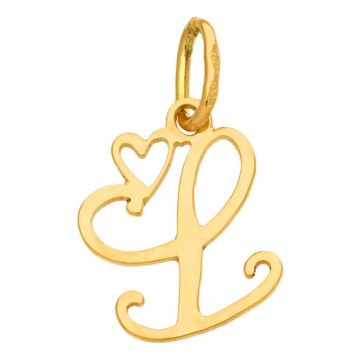 Pendentif Initiale L + Coeur