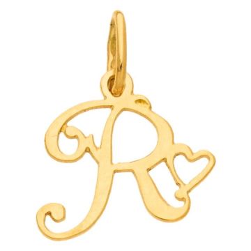 Pendentif Initiale R + Coeur