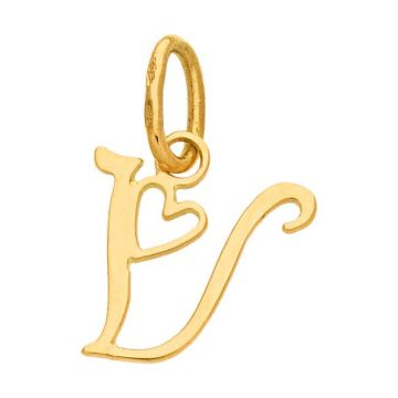 Pendentif Initiale V + Coeur