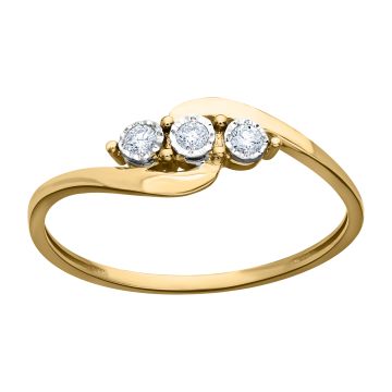 Bague or 750 millièmes diamant